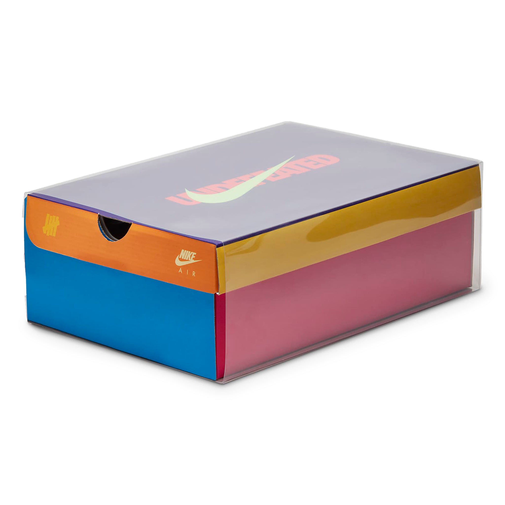 Box view of Undefeated x Nike Air Force 1 Low Multi-Patent DV5255-400